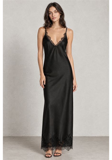 Weili Zheng Abito Lingerie in Satin Nero Donna WEILI ZHENG | Abiti | F26DL07B181